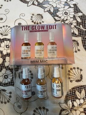 The Glow Edit Shimmering Body Oil Trio - Gold, Bronze, Copper